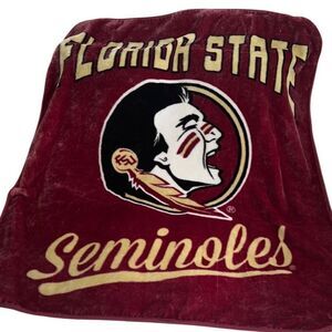 Florida State Seminoles College Plush Throw Blanket Size 44x57